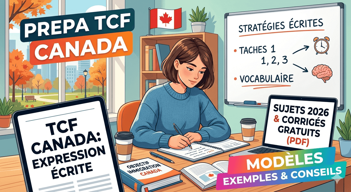 TCF Canada Expression Écrite : Sujets 2026 et Corrigés Gratuits (PDF)